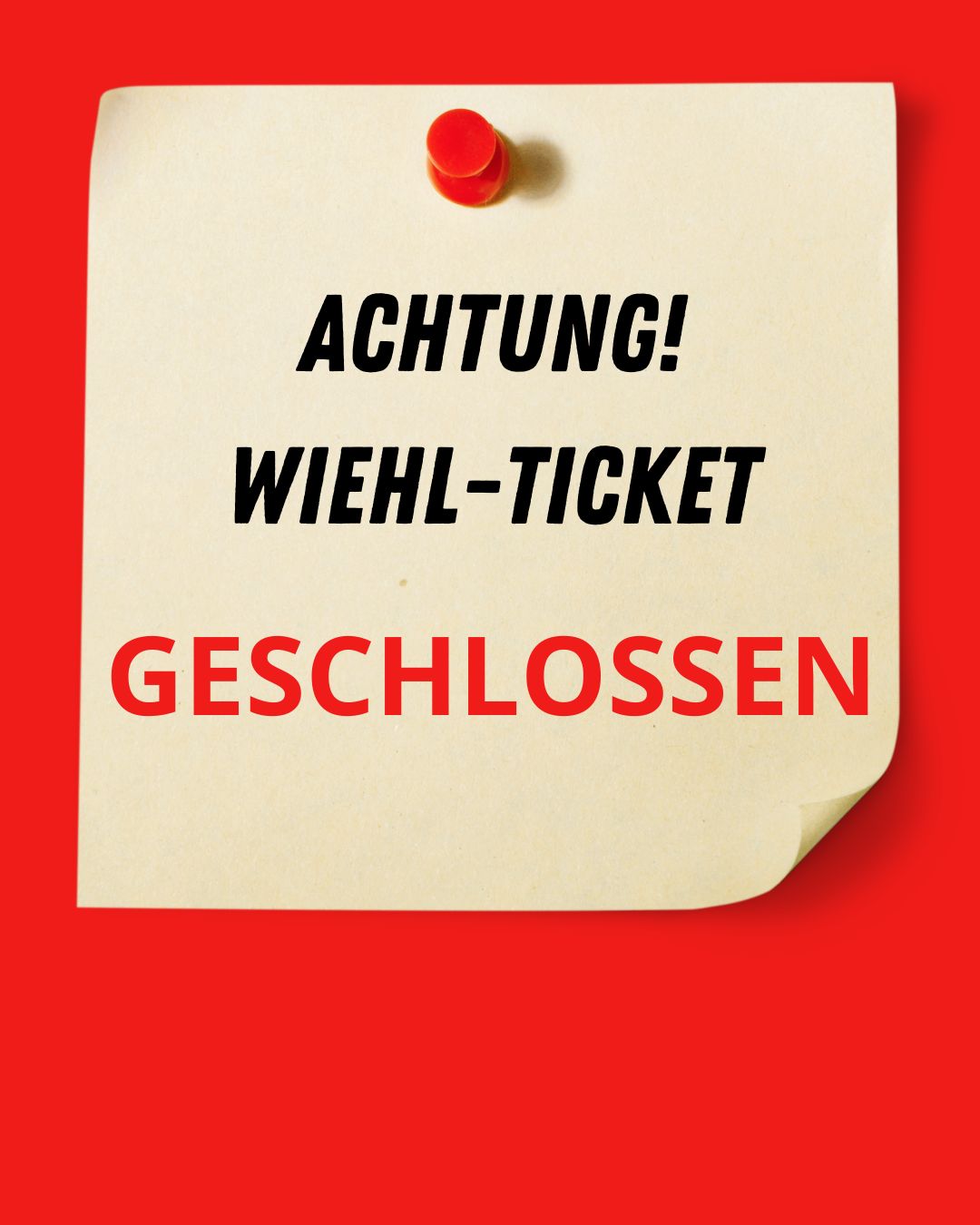 Wiehl-Ticket nicht besetzt